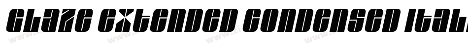 Glaze Extended Condensed Italic字体转换